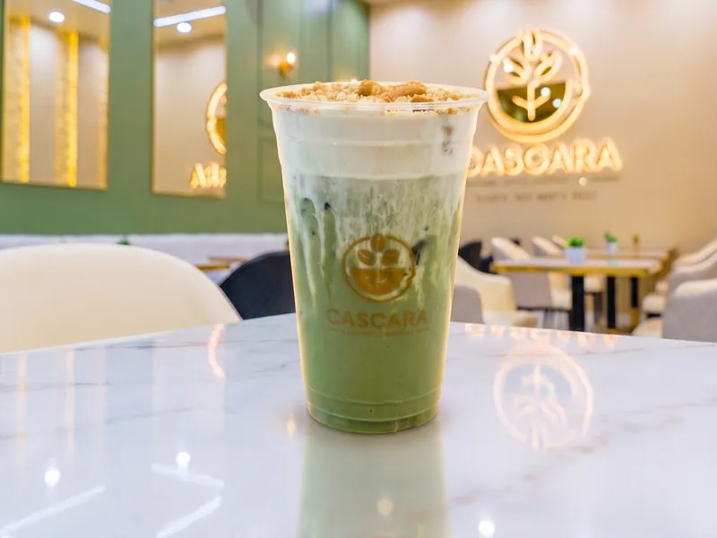 Caramelized Banana Matcha, iced